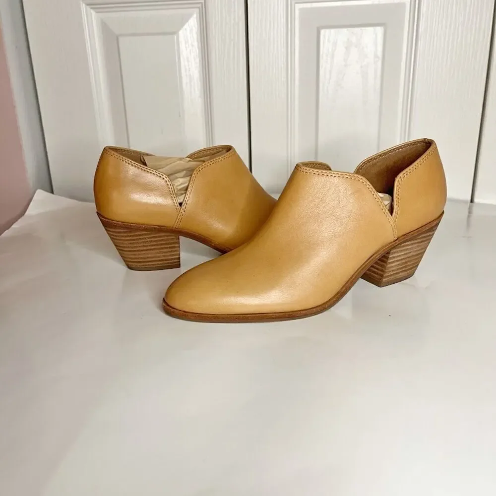Madewell Gloria Buttery Leather Ankle Slip On Block Heel Pointed Toe Shoe Boot